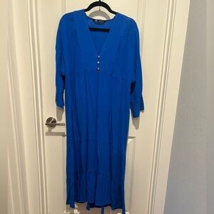 Zara Blue Maxi Dress | Size Large |